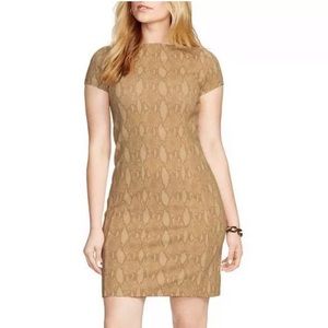 Ralph Lauren Python-Print Sheath Dress Ponte-Knit